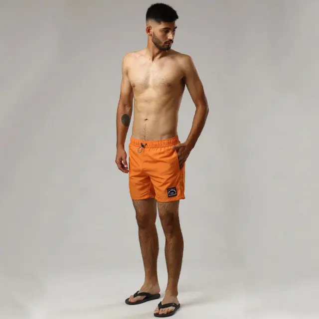 Karl Lagerfeld - Ανδρικό Μαγιό Σορτς KL22MBM01-ORANGE Πορτοκαλί - S 3