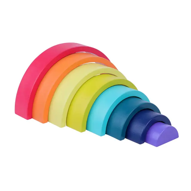 Ξύλινο παζλ ουράνιο τόξο Color Burst Mi Toys # MT7639 2