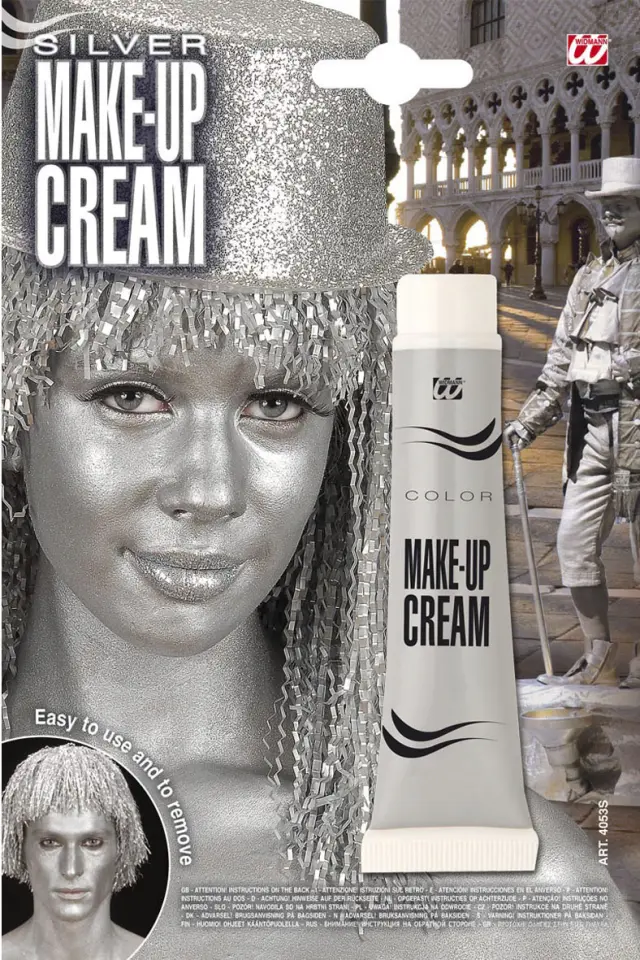 Αποκριάτικο Μακιγιάζ Σωληνάριο Make Up Ασημί (Widmann) (W-4053S)