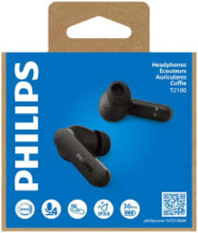 Philips® TAT2100 In-ear Bluetooth Handsfree Ακουστικά με Αντοχή στον Ιδρώτα- Μαύρα 3
