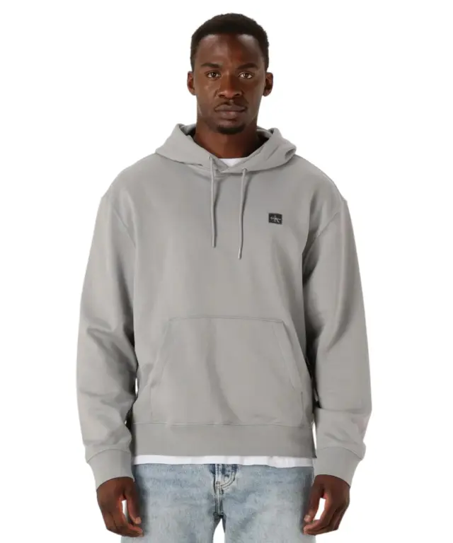 Calvin Klein - Φούτερ Cotton Terry Badge Hoodie LV04RC274G-RO2 Γκρι