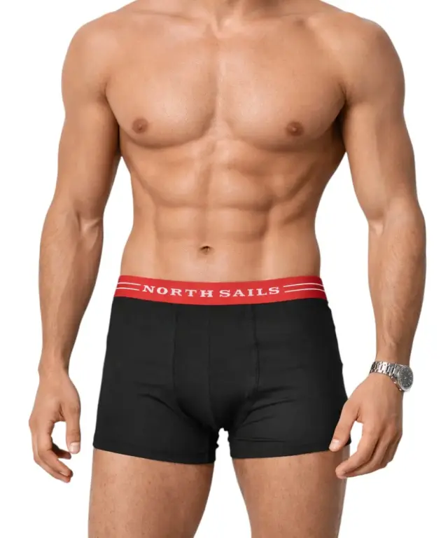 North Sails - Ανδρικά Εσώρουχα 2Pack NS01UTR03-BLACK Μαύρο - S
