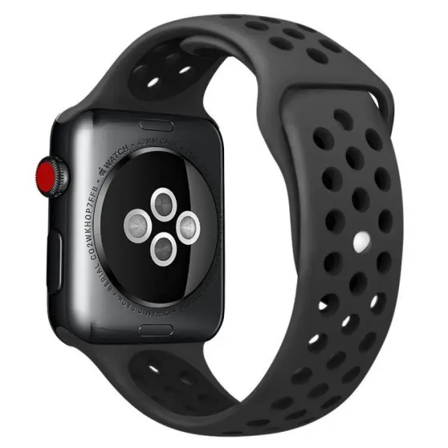 Λουράκι Σιλικόνης Nike για Apple Watch 44/46/45/49mm (Grey Black) OEM