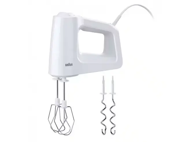 Μίξερ Χειρός Braun MultiMix 3 HM3000WH με ισχύ 450W, 5 ταχύτητες και Turbo - White - 5 τεμάχιαHM3000WH 2