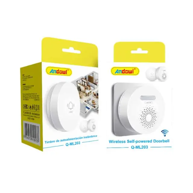 Andowl Ασύρματο Κουδούνι Πόρτας Q-ML203 - Wireless Self-Powered Doorbell 075910