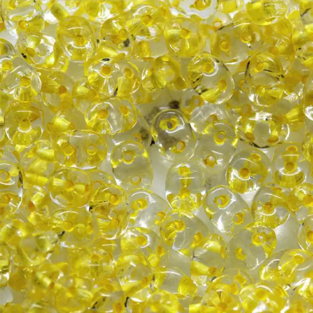 Χάντρα MiniDuo - Crystal Yellow Lined 2x4mm ~7gr
