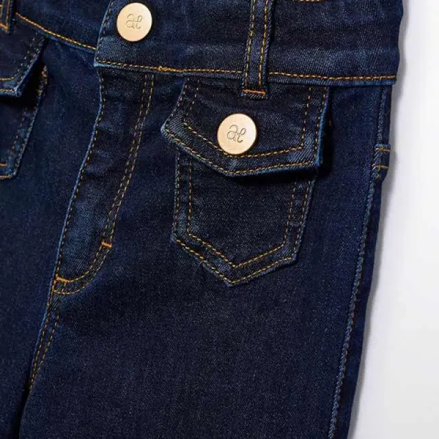 Mini 2 έως 10 ετών Παντελόνι denim palazzo τζιν σκούρο 2