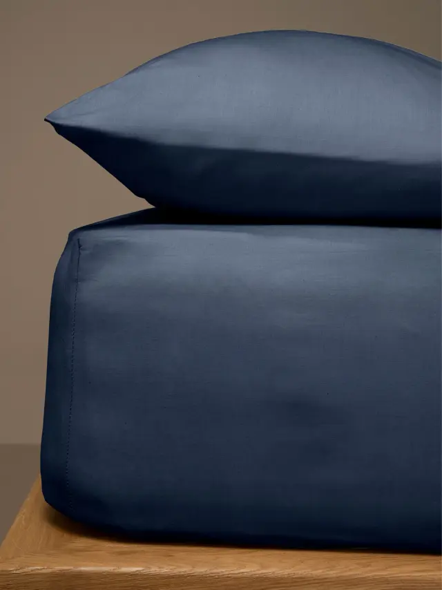 Κατωσέντονο Menta με λάστιχο 26 Navy Μονό (100x200+25) Sunshine