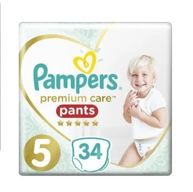 Pampers Premium Care Pants No.5 (12-17kg) Πάνες Βρακάκι, 34Τεμάχια