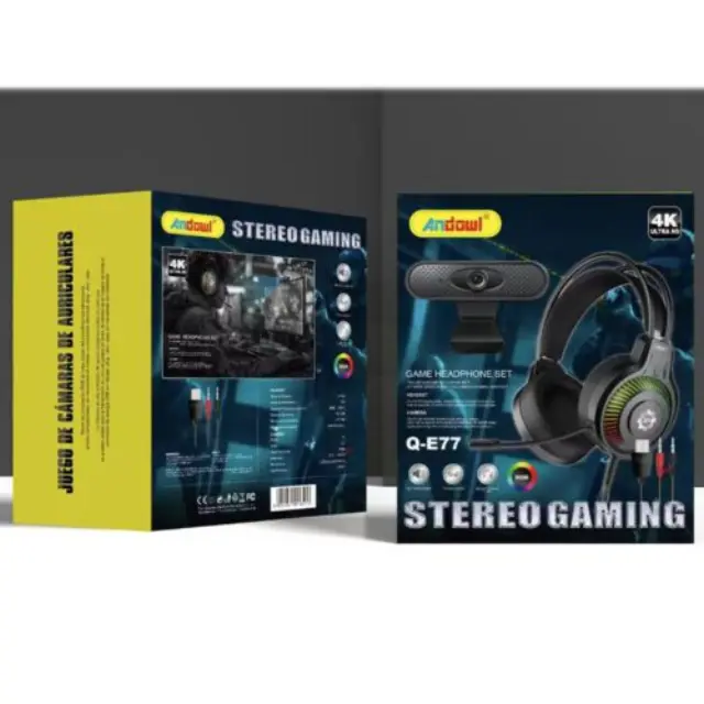 Andowl Σετ Stereo Gaming Headset και Web Camera Q-E77 2