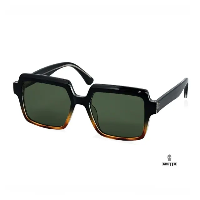 Ghetto Ladies Square Sunglasses Black/Leopard Frame