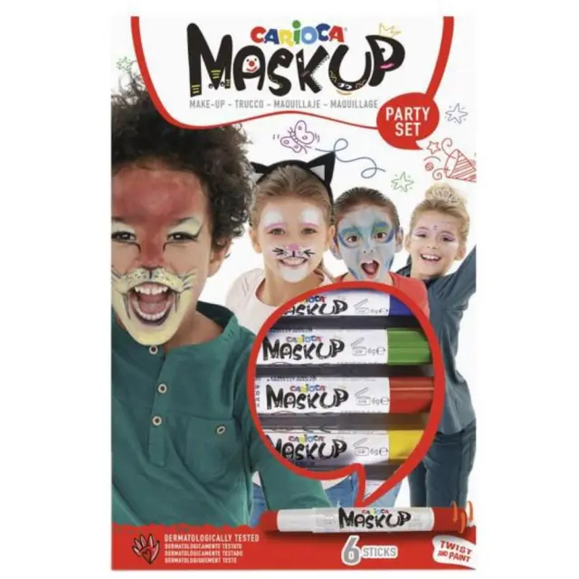 Carioca Σετ 6 Χρωματα Προσώπου Carioca Mask Up - Party