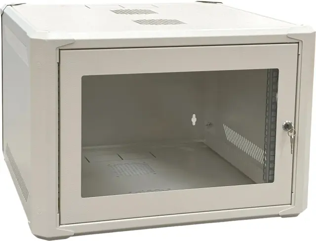 Conexpro networking cabinet 19" 6U/600mm, FLAT PACK, glass door