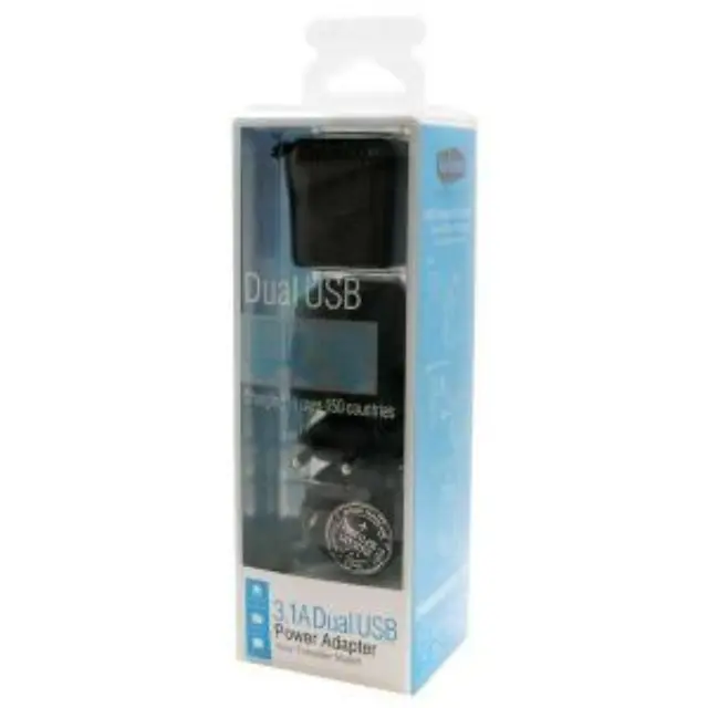 Φορτιστής Ταξιδίου Melkco Worldwide EU/UK/US/AU με Διπλή Έξοδο 2xUSB A 1.0A 2.0A N20715 2