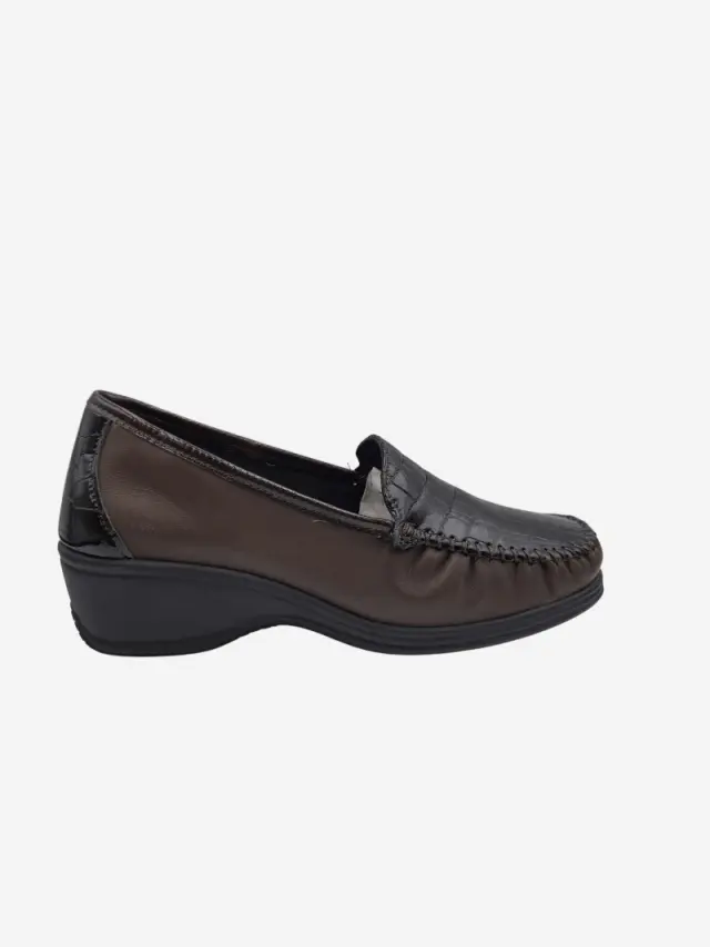 Stiledivita Μοκασίνια-Loafers Γυναικείο δέρμα/ύφασμα Καφέ STI/447005 CR/MOCCA - 38 2