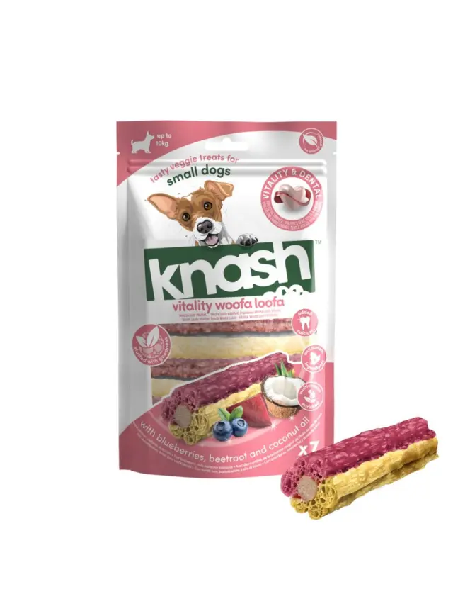 Knash Λιχουδιές Σκύλου για Καλύτερη Πέψη με Κολοκύθα, Τζίντζερ & Λάδι Καρύδας 182gr Μονόχρωμο