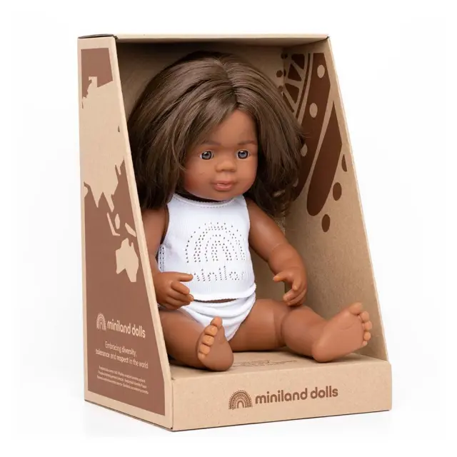 MINILAND DOLLS MINILAND ΚΟΥΚΛΑ ΑΥΣΤΡΑΛΕΖΑ 38 CM ΜΕ ΕΣΩΡΟΥΧΑ 2
