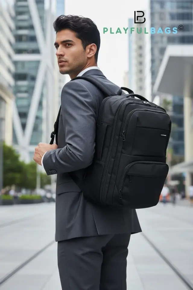 Επαγγελματικό Σακίδιο Laptop 15,6" PLAYFULBAGS PS6-1824 27L με Θήκη A4 και Πολλαπλές Θήκες Οργάνωσης 2