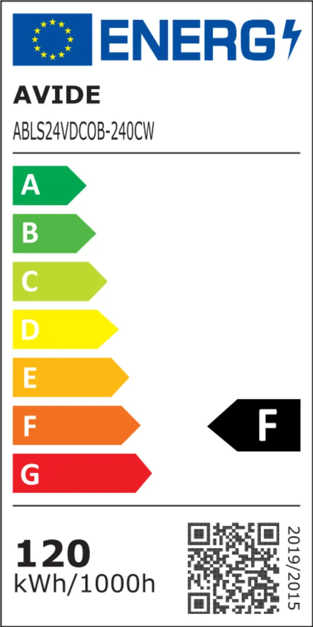Avide Ταινία LED D-COB 24V 12W 6400K CW IP44 10m 15.001.1799 2