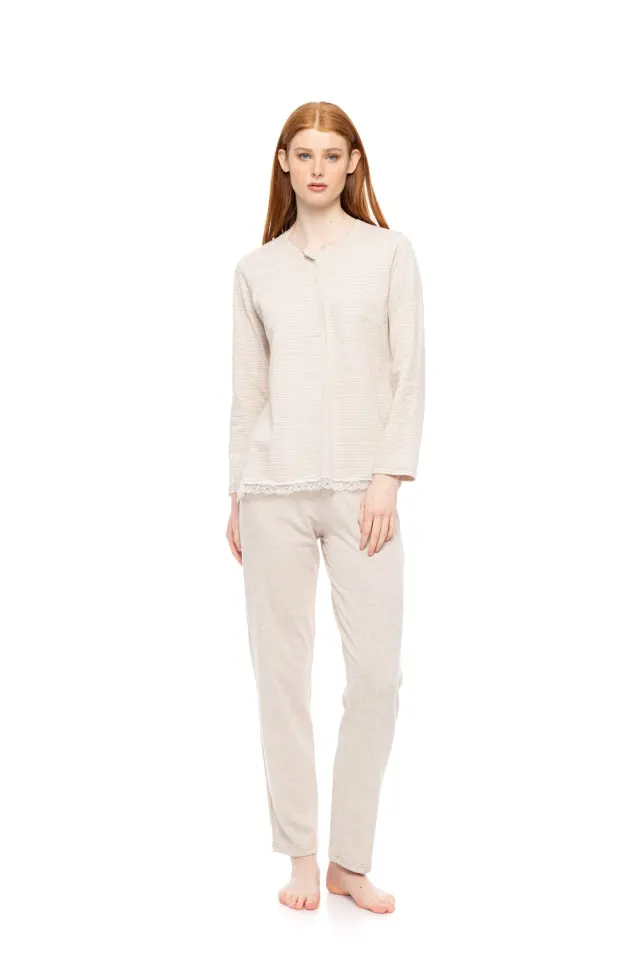 W1792 - Type - PYJAMA HAZELNUT STRIPES