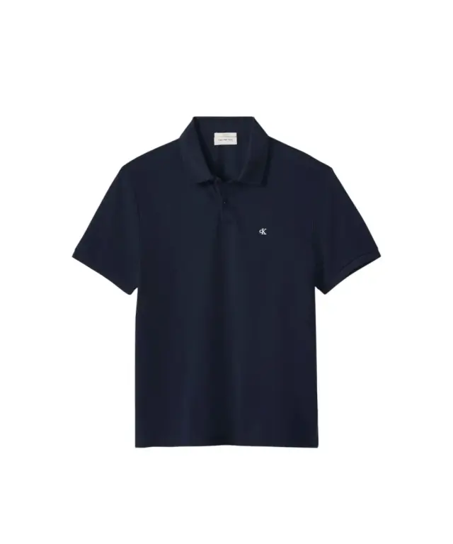 Calvin Klein - Ανδρική Μπλούζα Κοντομάνικη Polo Monogram Pique Plein Air Regular Fit LV040EM269-CEF Μπλε