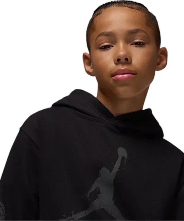 Jordan - Παιδική Μπλούζα Φούτερ με Κουκούλα Jumpman French Terry 95F099-023 Μαύρο 3
