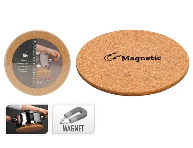 Μαγνητικό Σουπλά Μαγειρικών Σκευών Excellent Houseware - Φελλός - 21x21x1cm 836001140 3