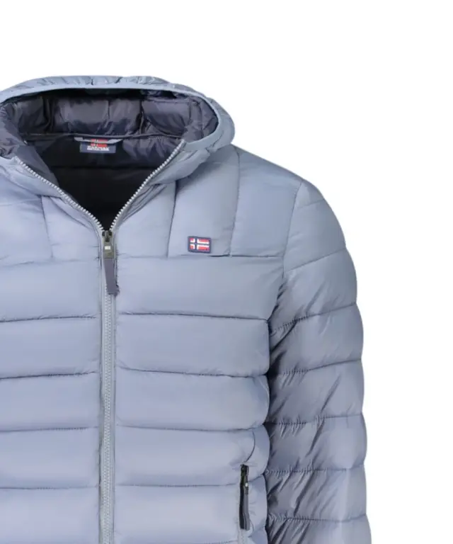 Norway Nautical School - Ανδρικό Χειμωνιάτικο Μπουφάν Puffer 849150-TYPHOO Γκρι Ανοιχτό - S 3
