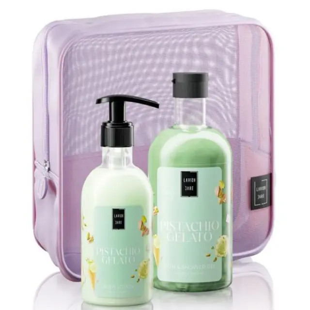 Promo Pistachio Gelato Body Care Bag Gift Set Περιποίησης Σώματος Με Pistachio Gelato Shower Gel Αφρόλουτρο 500ml Body Lotion Κρέμα Σώματος 300ml & Νε