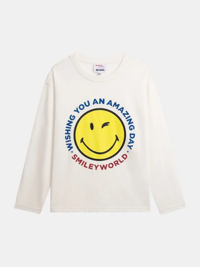 Παιδική Μπλούζα για Αγόρια Smiley Day ΛΕΥΚΟ
