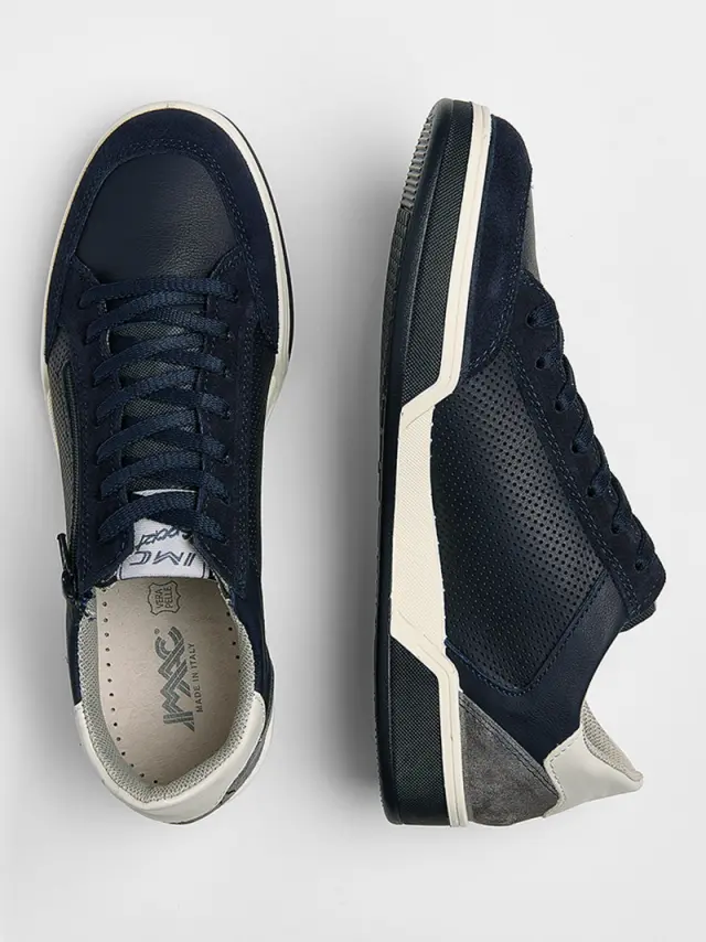 Imac Sneakers Ανδρικό δέρμα/δέρμα Nubuck Μπλέ IMA/752320 BLUE 3