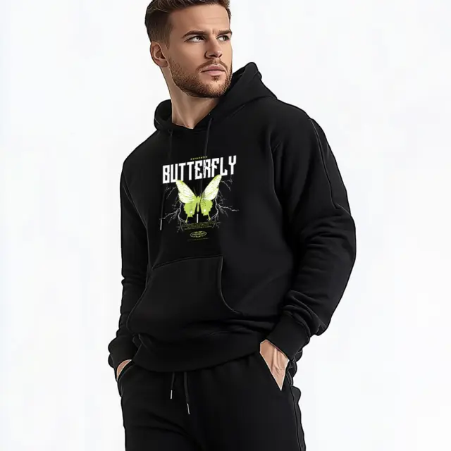 Φούτερ Noshame® Μαύρο με τύπωμα Butterfly - 512438 - XXL