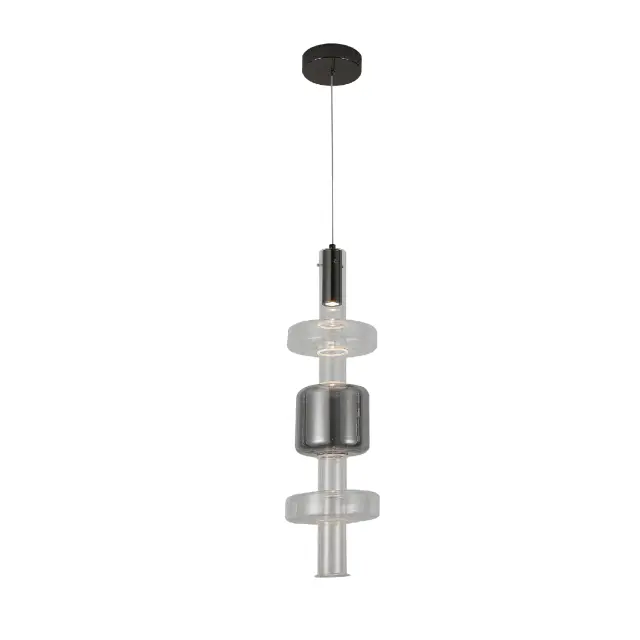 ΚΡΕΜΑΣΤΟ ΦΩΤΙΣΤΙΚΟ ACA HM250263BC ΜΑΥΡΟ ΔΙΑΦΑΝΕΣ COB 5W 3000K IP20 D20XH120CM / HM250263BC