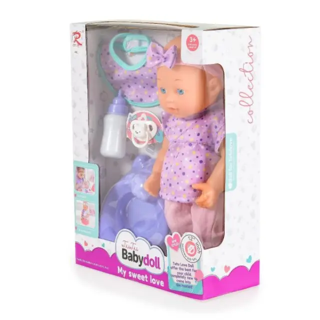 Moni Toys Σετ Μωρού 31cm 6811 με αξεσουάρ φαγητού & γιογιό 3800146223564 2
