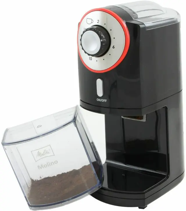Melitta Molino Ηλεκτρικός Μύλος Καφέ 100W με Χωρητικότητα 200gr και 17 Επίπεδα Άλεσης Κόκκινος 2