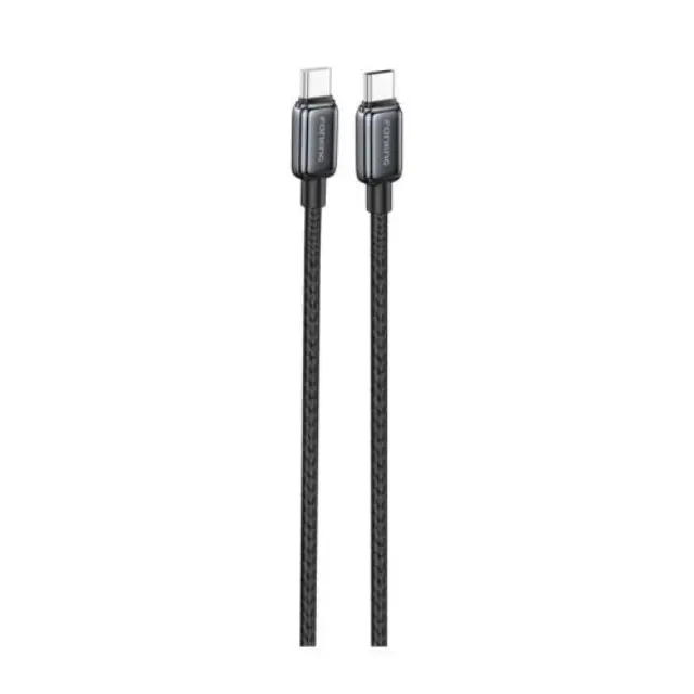 Καλώδιο Σύνδεσης USB 2.0 Foneng X119 Zinc Alloy Head Braided USB C σε USB C 100W 1m Μαύρο N68677