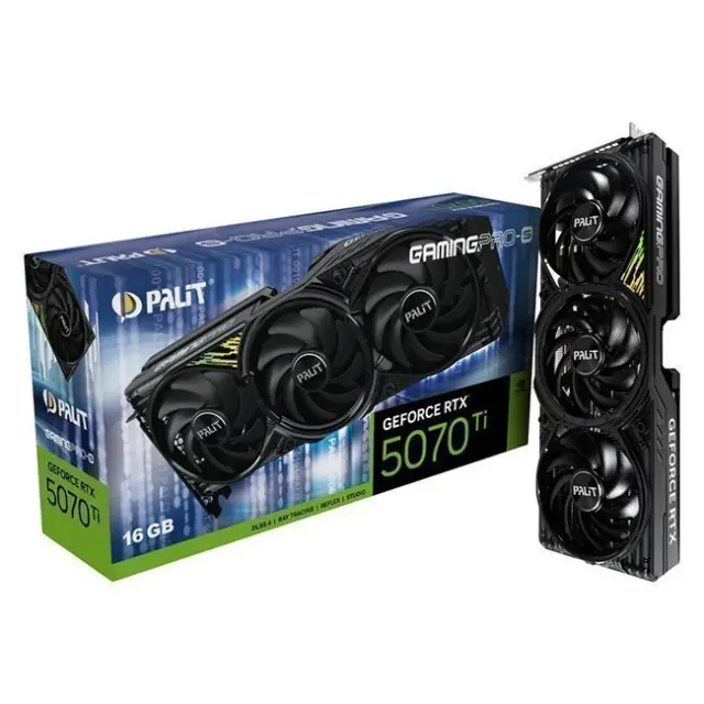 Palit Κάρτα Γραφικών GeForce RTX 5070 Ti Gaming Pro-S 16GB GDDR7 (NE7507T019T2-GB2031U)