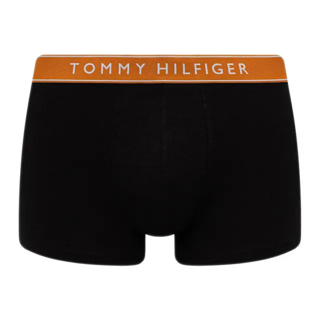 Tommy Hilfiger Ανδρικό Boxer Essential Logo Waistband Trunks - Τριπλό Πακέτο, Χρώμα Blk-Autn Orange-Medium Red-Sky Blue 3