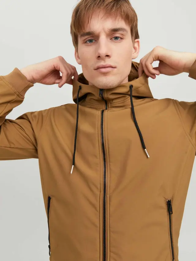 JJEBASIC SOFTSHELL HOOD NOOS Otter 2