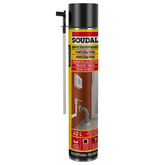 SOUDAL 122996142 - Αφρός PU χειρός 42l 750ml, Soudal