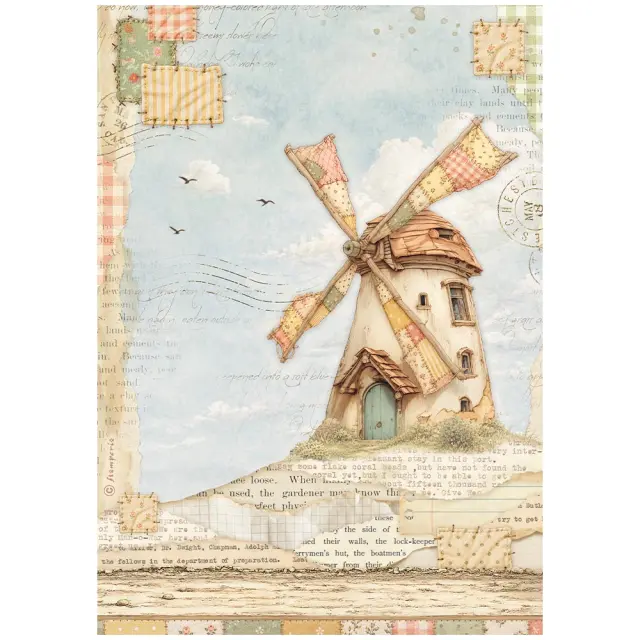 Ριζόχαρτο ντεκουπάζ Stamperia 21x29cm A4, Cozy Family, Μύλος