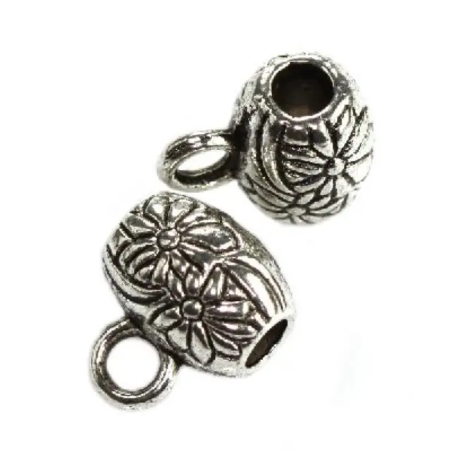 Μεταλλική Χάντρα Modular Smooth Flowers Με Κρίκο 8.5x6.5mm - 10τεμ