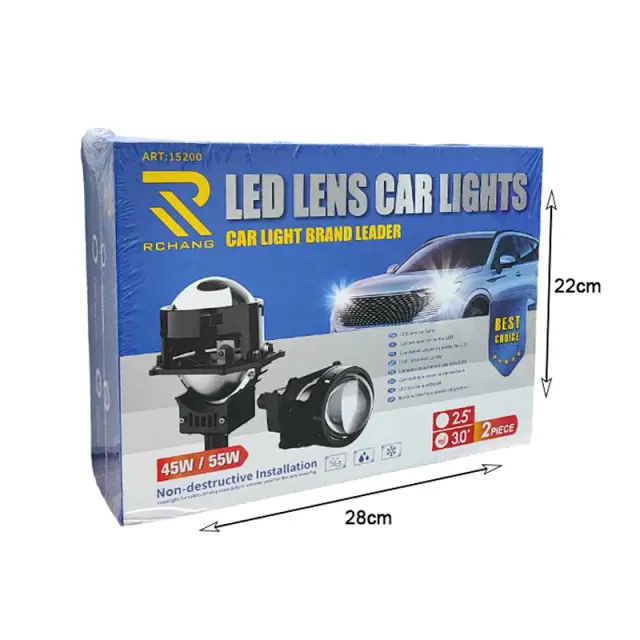 Rchang Προβολείς Αυτοκινήτου 3.0" 6500Κ 45W/55W ART:15200 2τμχ - LED Lens Car Lights 2pcs 0111584 3
