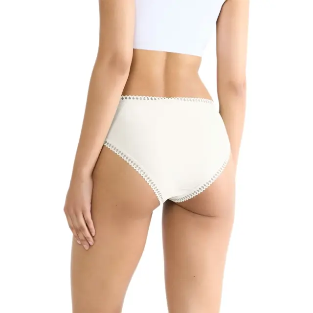 Sloggi Γυναικείο Slip GO Crush High Leg - Τριπλό Πακέτο, Χρώμα Silk White 3