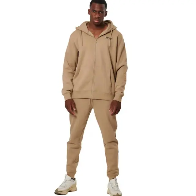 Body Action Men's Zip Through Hoodie Μπεζ 073525-05C (Body Action) 2