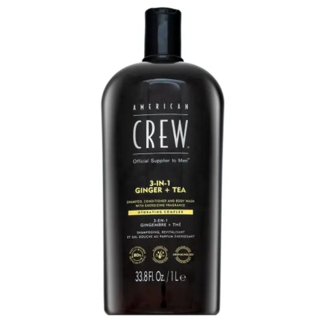 American Crew 3-in-1 Ginger + Tea shampoo, conditioner and body wash 1000 ml