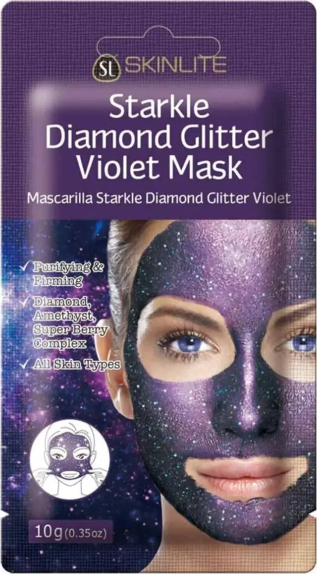 Purederm Galaxy Diamond Glitter Violet Peel-Off Mask Μάσκα Προσώπου Για Λάμψη 10g