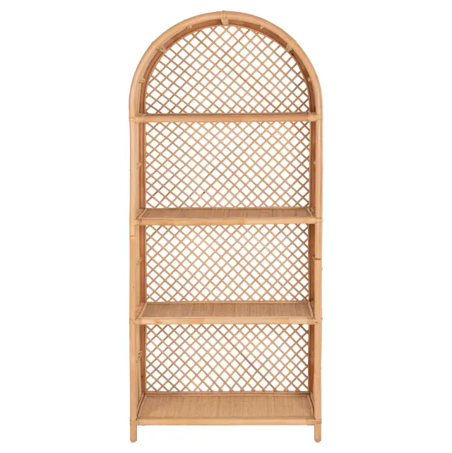 ΒΙΒΛΙΟΘΗΚΗ FB99552 ΑΠΟ ΦΥΣΙΚΟ RATTAN ΣΕ ΦΥΣΙΚΟ ΧΡΩΜΑ 80x40x182Υεκ. 3