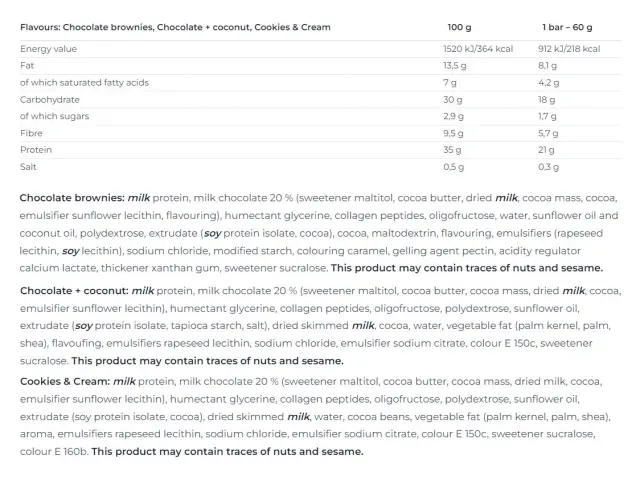 Nutrend Qwizz Protein Bar Chocolate Brownie, 1 Bar 2