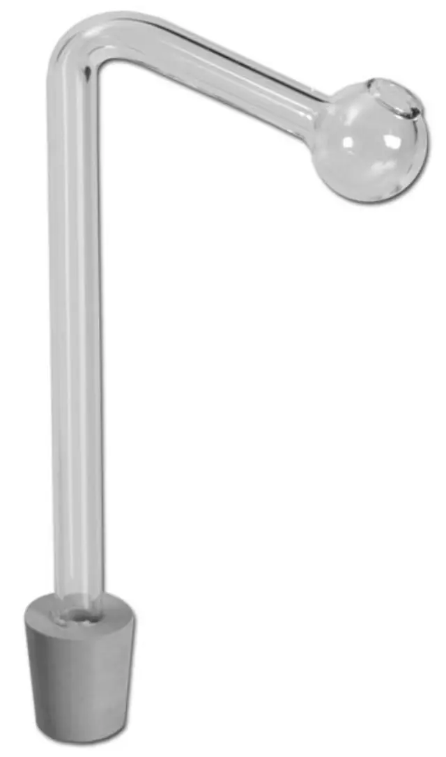 Γυάλινο πιπάκι για Bong (Chillum) Mini με Φλάντζα - SG:14.5mm - Μήκος: 12cm | OIL